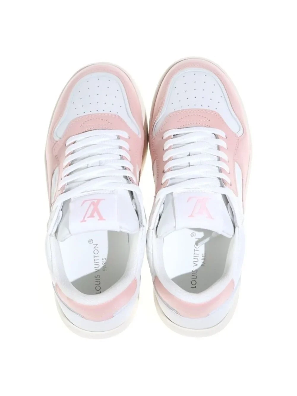 Louis Vuitton Monogram LV Stadium Low Cut Sneakers White Pink LD